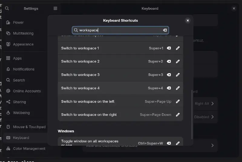 Featured image of post GNOME Tips: Keyboard Shortcuts for More Than 4 Workspaces