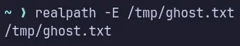 ghost.txt doesn’t exists but still prints the path