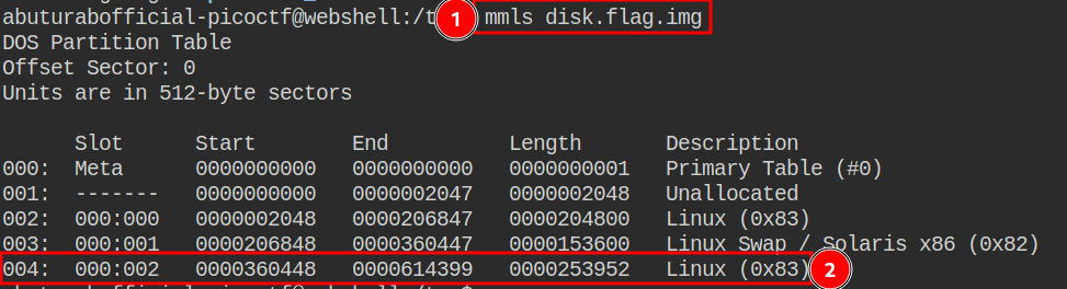 Using fls to List the Partition Content